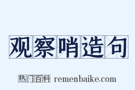 观察哨造句是什么意思的图片